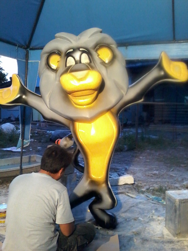 หุ่นไฟเบอร์กลาส สิงโต