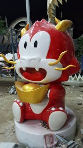 หุ่นไฟเบอร์กลาส มังกรทอง1